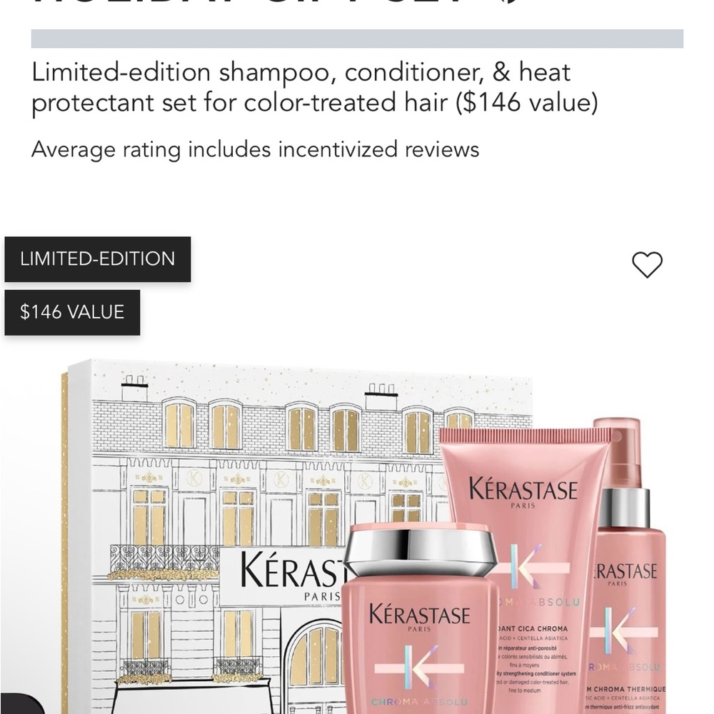 Kerastase Chroma Absolu Holiday set + mask+thermique+2nd Shampoo retail=$310 - Picture 2 of 5